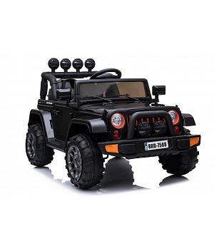 Jeep Mountain 12V infantil, 4x4 Negro,4WD,RUEDAS BLANDAS, MANDO RC - INDA494-RA-7588